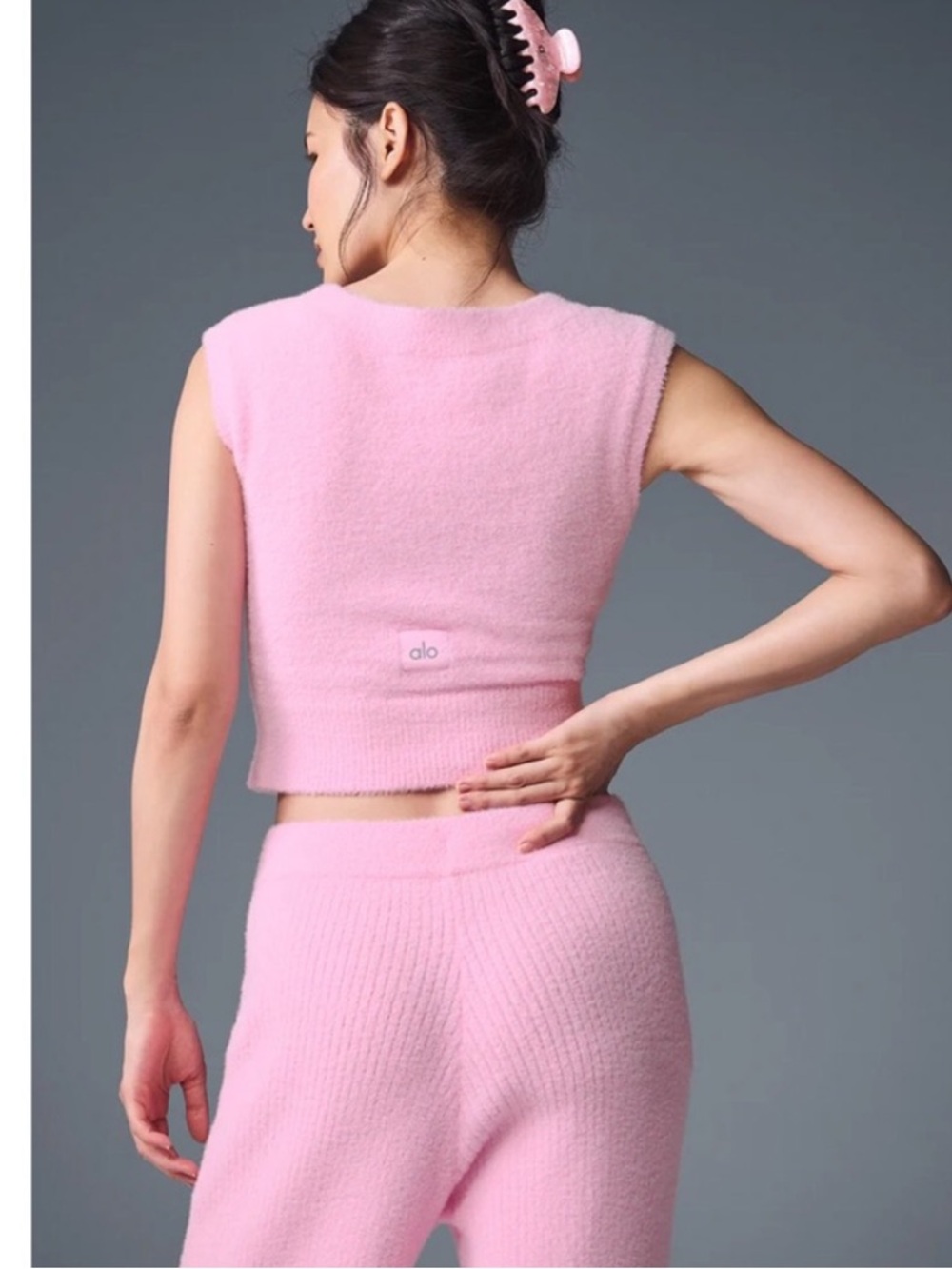 NEW! Alo Yoga Sweet Pink Snuggle Up Sweater Short Sleeve Medium